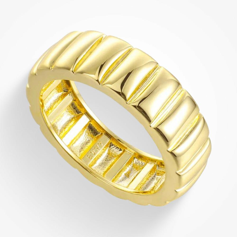 Bricks Ring Jewelry Gold