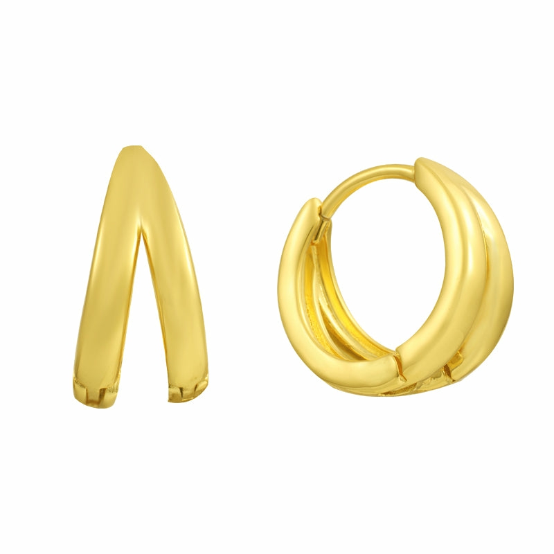 Duo Earrings Earrings Gold