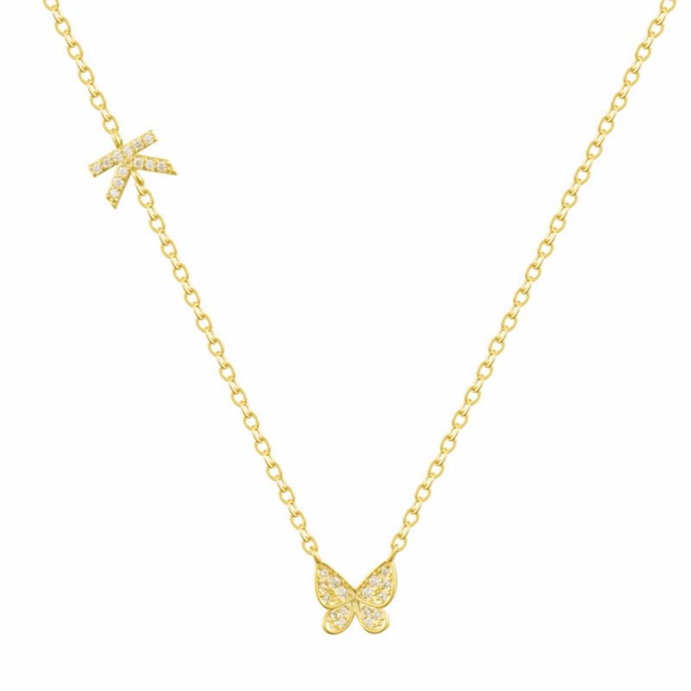 Flutter Away Necklace Jewelry Gold