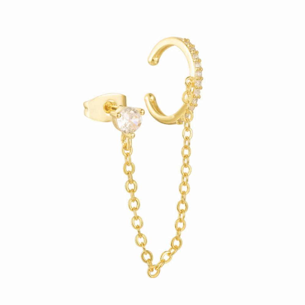 Hooked On You Earring/Earcuff Ear Cuffs Gold