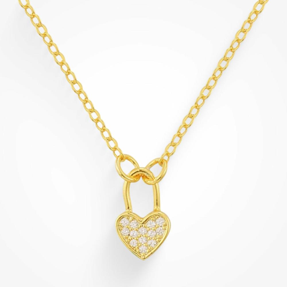 Locked In Love Necklace Jewelry Gold