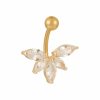 Lotus Belly Ring Belly Rings Rose Gold