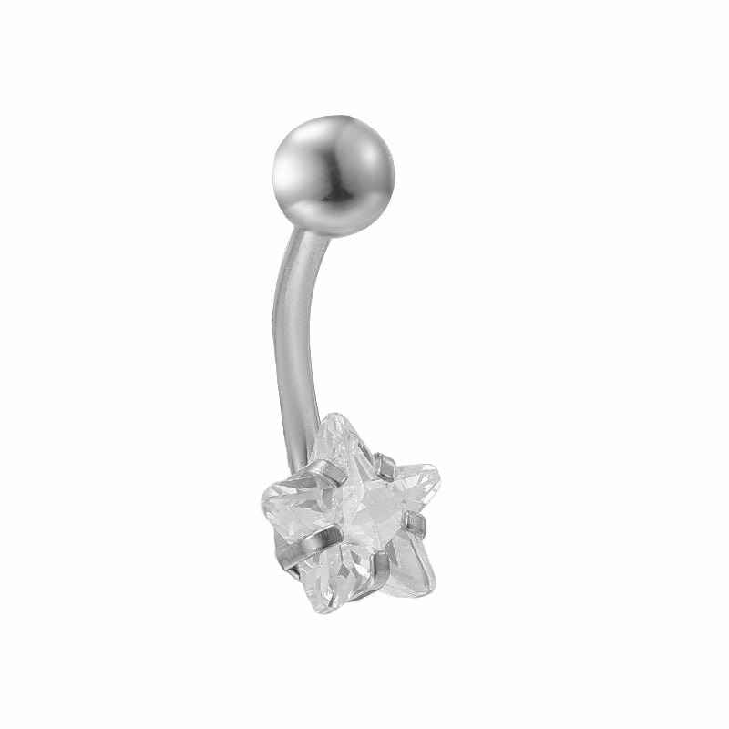 Star Girl Belly Ring Belly Rings Silver