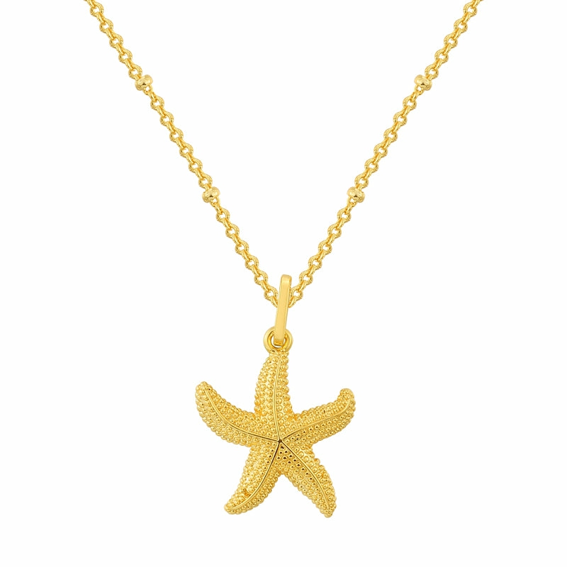 Starfish Necklace Jewelry Gold