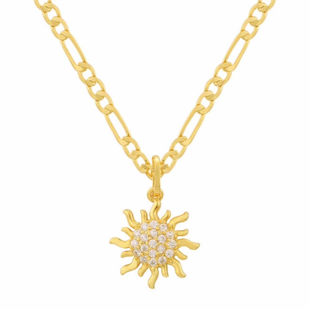 Sunburst Necklace Jewelry Gold