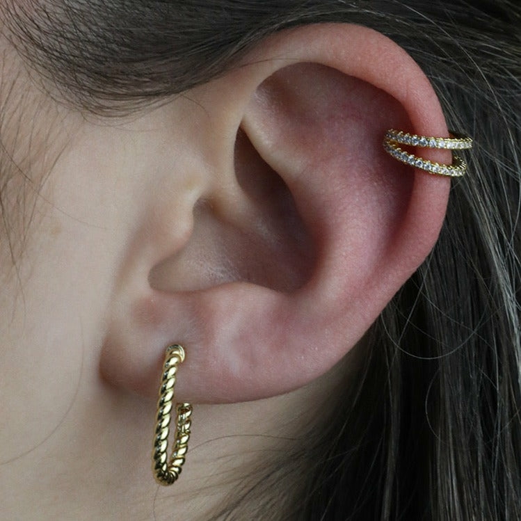 Eternity Ear Cuff Ear Cuffs Gold