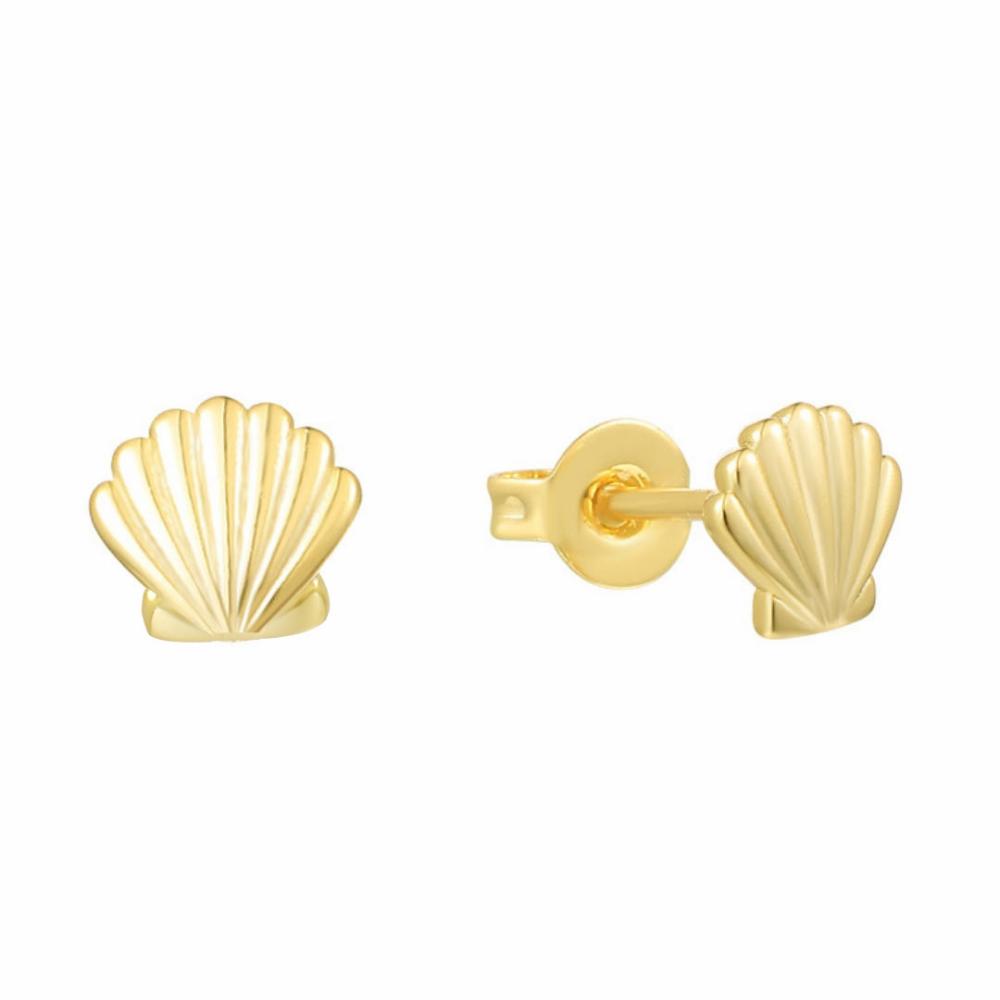 Seashell Earrings Earrings Gold