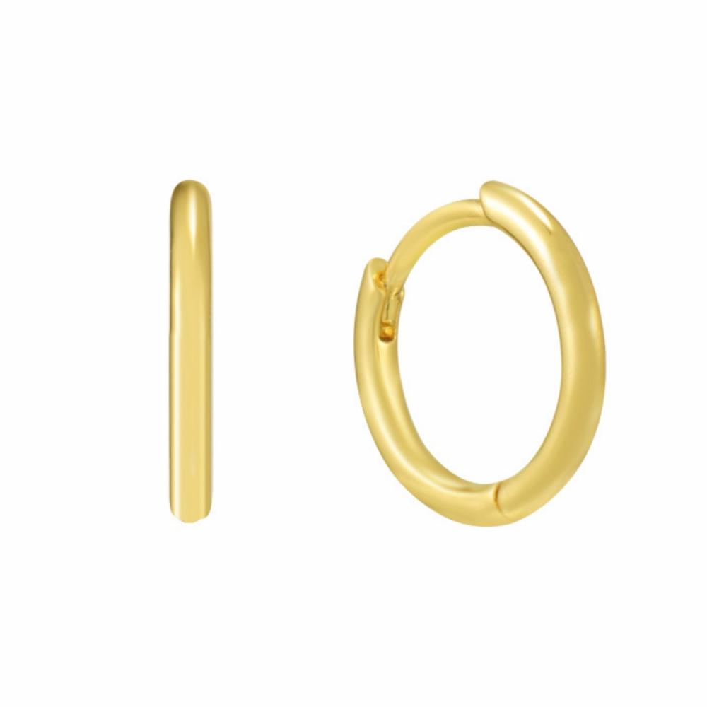 Tiny Hoops Earrings Gold