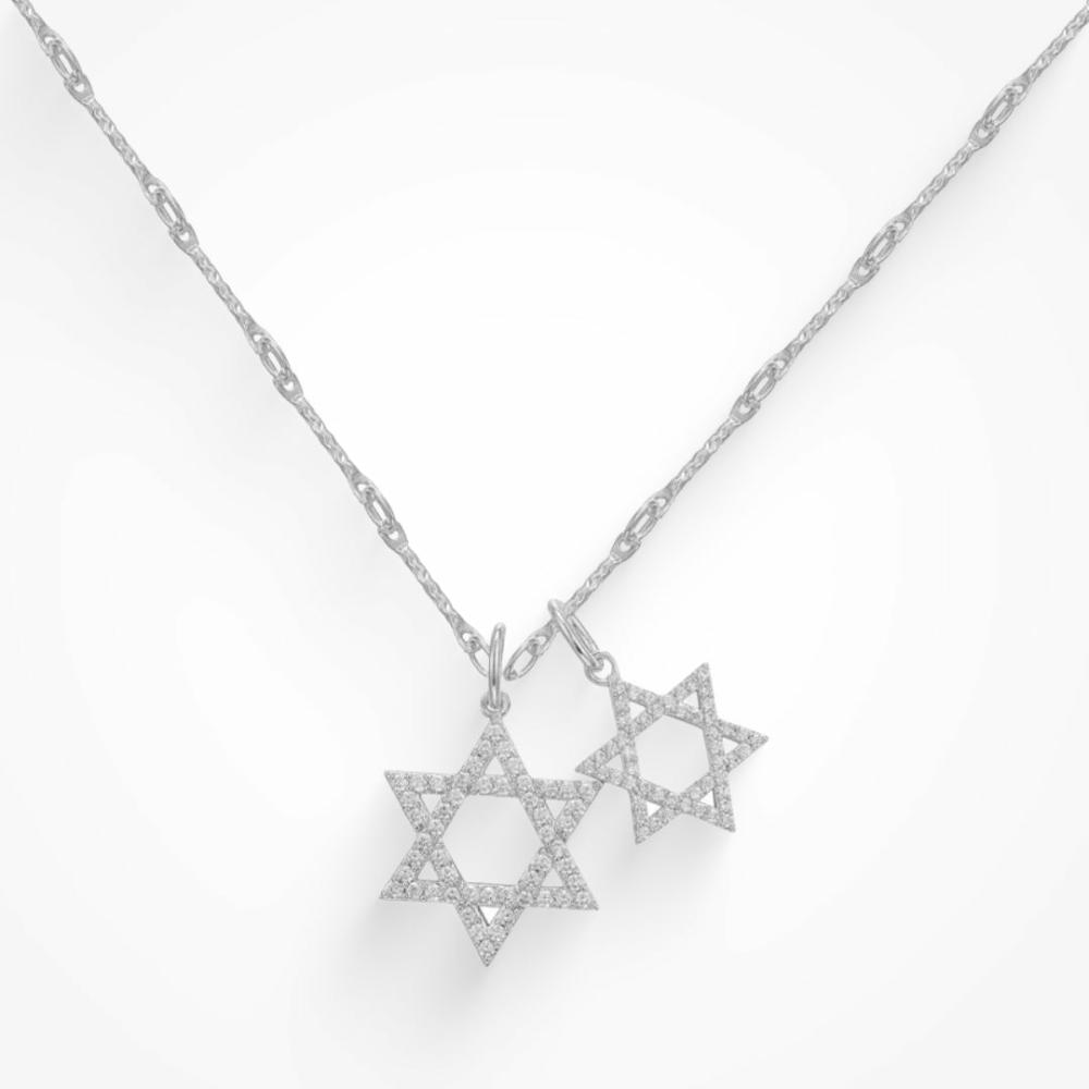 Double Star Necklace Jewelry Gold